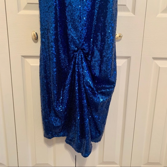 Royal Blue Sparkly Prom Dress - Picture 6 of 8